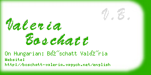 valeria boschatt business card